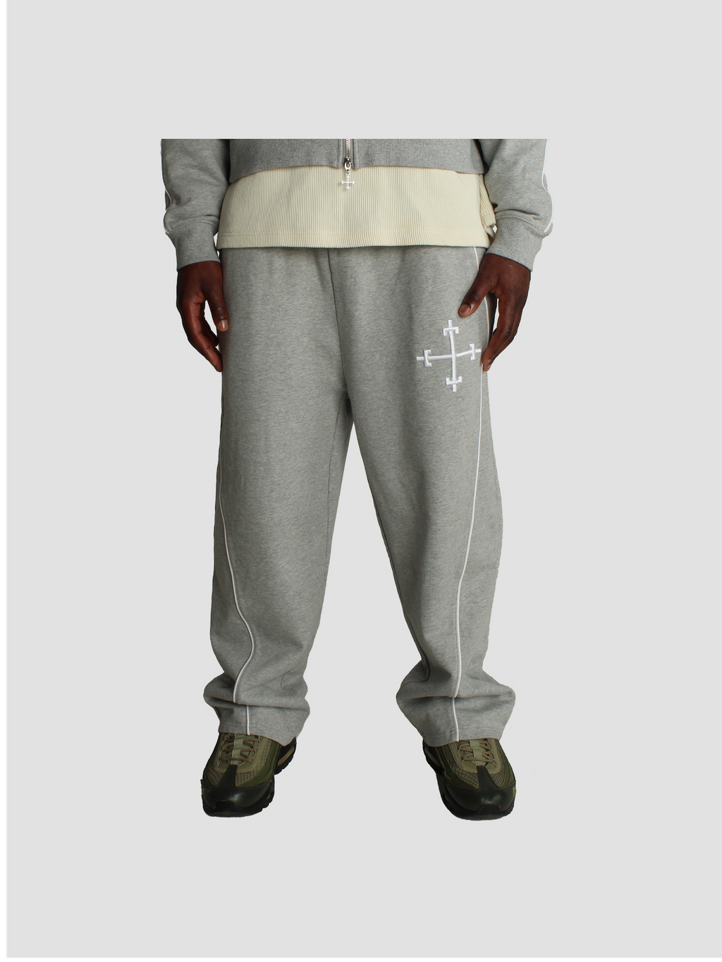 SAINT SUIT SWEATS - MARL GREY