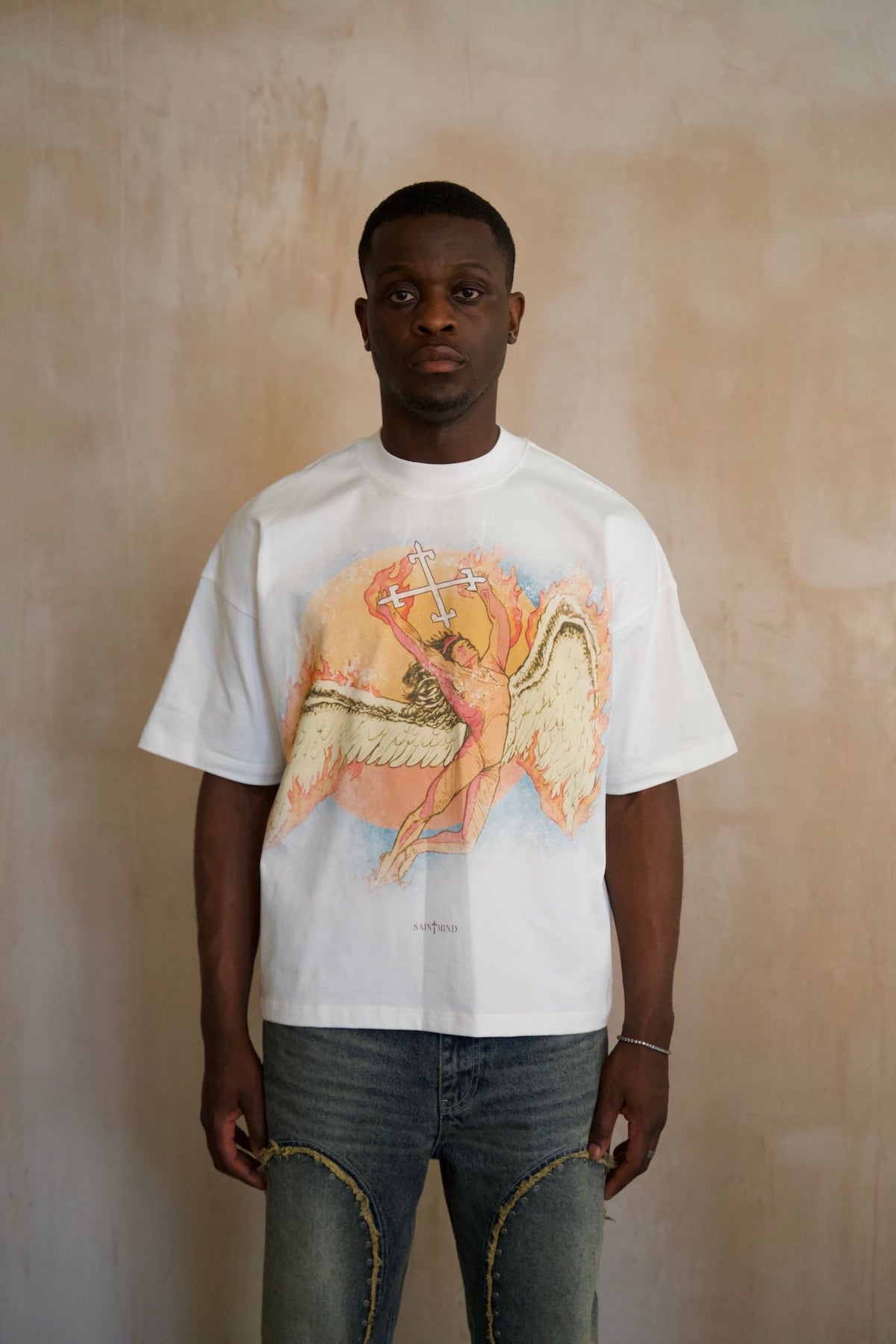 HEAVEN SENT T-SHIRT - WHITE - SAINT MIND