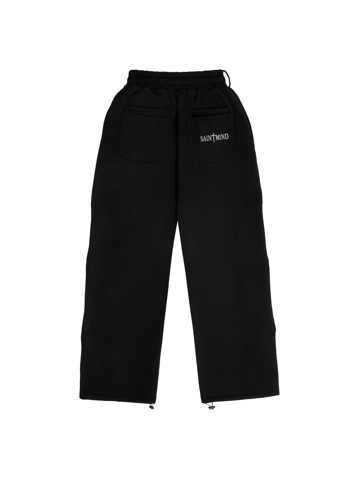WAVY BAGGY SWEATPANTS - BLACK - SAINT MIND
