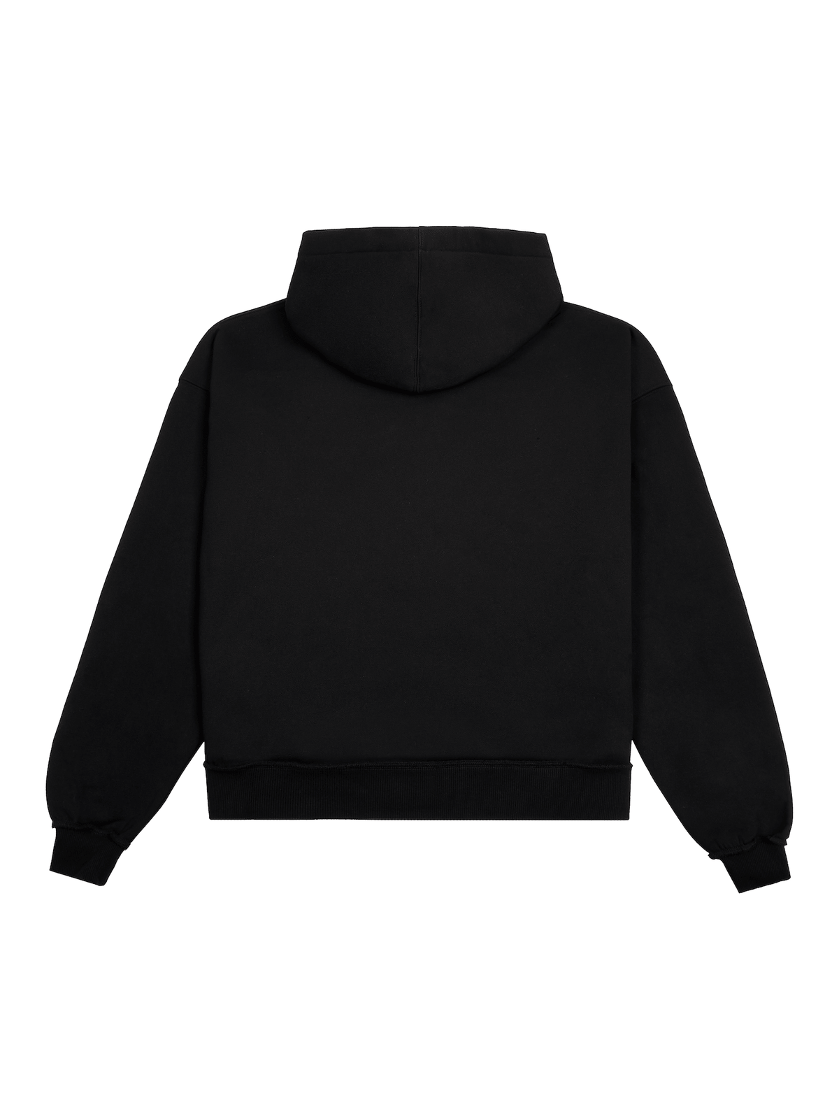 WAVY ZIP UP HOODIE - BLACK - SAINT MIND
