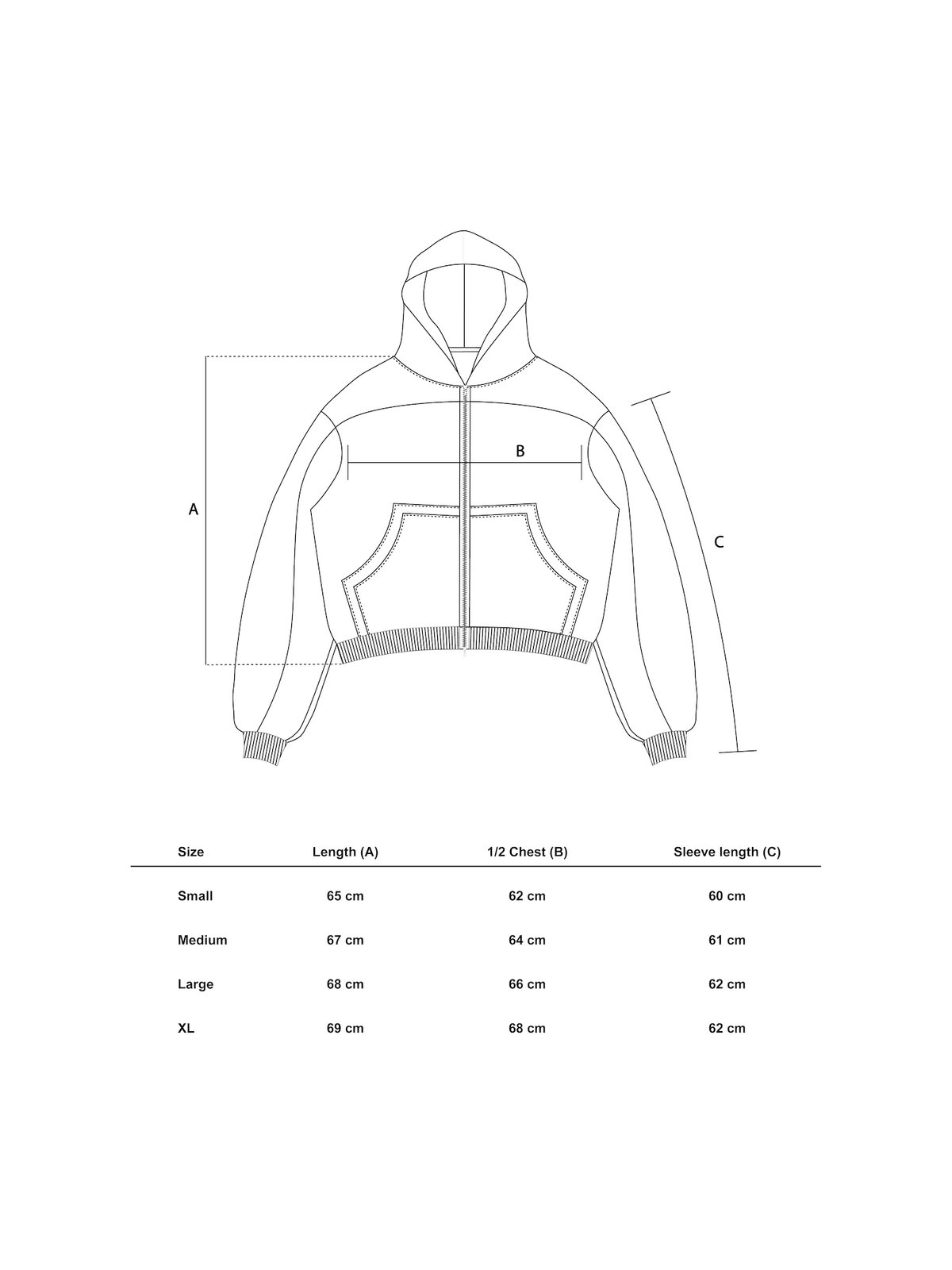 WAVY ZIP UP HOODIE - BLACK - SAINT MIND