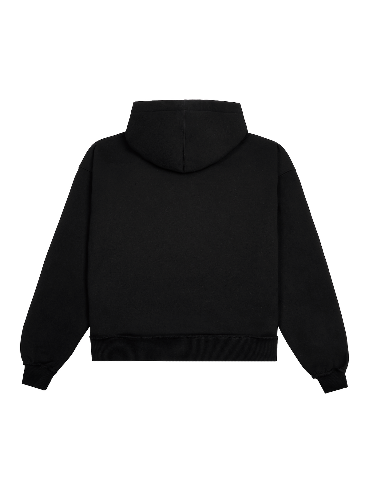 WAVY ZIP UP HOODIE - BLACK